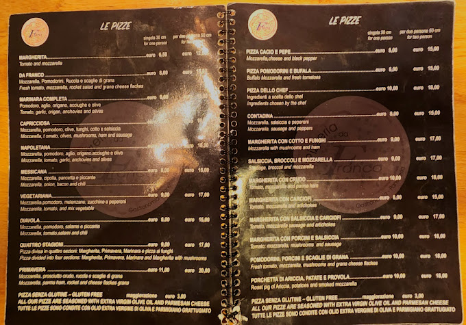 Pizzeria da Franco menu 8